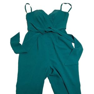 Used Women's Bebe Green Jumpsuit